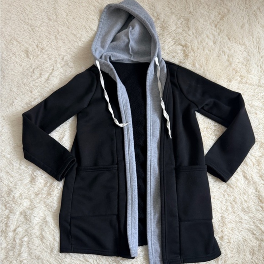 3/$20 Amazon Black and Gray Hooded Jacket